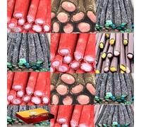 Liquorice sticks with a crystal centre with Gift Box - Giant Cherry, Blackcurrant, Sour Liquorice & Classic Liquoriice Flavours - fly (20 x Sticks, Random Mixed)
