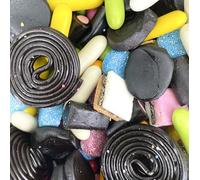 Liquorice Sweets Mix 400g Bag Resealable Pouch Jelly Spogs Liquorice Allsorts Cream Rock Comfits Pontefract Cakes Liquroice Wheels Candy