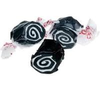 Liquorice Swirls Chewy Taffy Candy 1000g - Soft Gourmet Licorice Flavoured Salt Water Taffy Sweets, Individually Wrapped Chewy Sweets