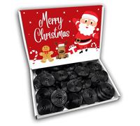 Liquorice Wheels Merry Christmas Sweets Gift Box Hamper (SANTA RED FRONT)
