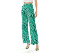 Liquorish Women's Abstract Print Trousers in Green | Size: 14 Liquorish Green 14