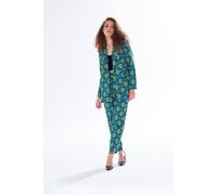Liquorish Women's African Print Blazer In Green | Size: Small Liquorish Multicolor S