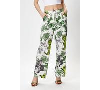 Liquorish Bird And Floral Print Trousers Multi