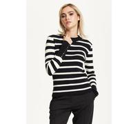 Liquorish Black White Stripe Knit Jumper Multi One Size