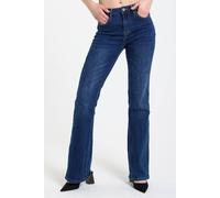 Liquorish Classic Bootcut Stretch Denim Jeans In Navy Navy