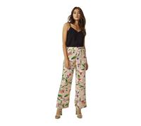 Liquorish Women's Floral Print Green Piping Trousers | Size: 6 Liquorish Multicolor 6