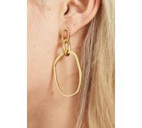 Liquorish Gold Linked Drop Earrings Gold One Size