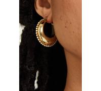 Liquorish Gold Rhinestone Hoop Earrings Gold One Size