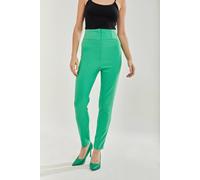 Liquorish Women's Green Skinny Trousers | Size: Large Liquorish Green L
