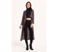 Liquorish Grey Waterfall Duster Coat Grey