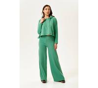 Liquorish Women's Hooded Sweatshirt with Front Pocket & Drawstring Detail in Green | Size: Large Liquorish Green L