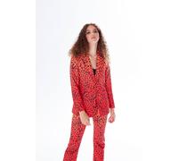 Liquorish Leopard Print Ombre Suit Blazer In Orange Multi 8