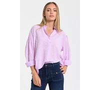 Liquorish Women's Lilac Dobby Chiffon Oversized Shirt | Size: S/M Liquorish Lilac S/M