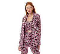 Liquorish Women's Mixed Animal Print Blazer in Purple | Size: 14 Liquorish Purple 14