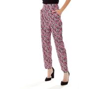 Liquorish Women's Mixed Animal Print Trousers in Purple | Size: 10 Liquorish Purple 10