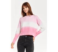 Liquorish Ombre Pattern Jumper In Pink And White Multi L