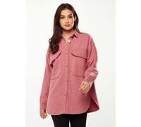 Liquorish Oversized Pocket Shirt In Pink Pink One Size