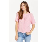 Liquorish Pink Knitted Floral Cardigan Pink One Size