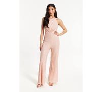 Liquorish Pink Sequin One Shoulder Jumpsuit Pink 8