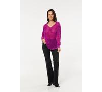 Liquorish Women's Pink Textured Relaxed Fit Blouse | Size: S/M Liquorish Pink S/M