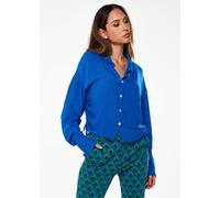 Liquorish Women's Shirt in Blue with Drawstring Detail on the Side | Size: Large Liquorish Blue L