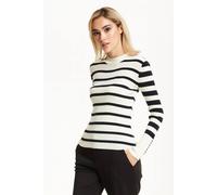 Liquorish White Black Stripe Jumper Multi One Size