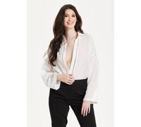 Liquorish White Sheer Relaxed Fit Shirt White One Size