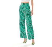 Liquorish Women's Abstract Print Trousers in Green | Size: 12 Liquorish Green 12
