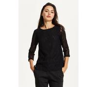 Liquorish Women's Black Lace 3/4 Sleeve Top | Size: 18 Liquorish Black 18