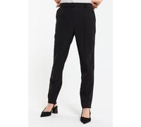 Liquorish Women's Black Slim Fit Tailored Trousers | Size: 16 Liquorish Black 16