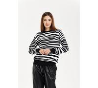 Liquorish Women's Black & White Zebra Jumper | Size: Large Liquorish Black L