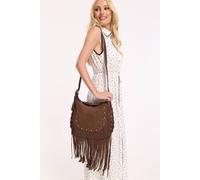 Liquorish Women's Brown Fringe Crossbody Bag Liquorish Brown One Size