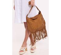 Liquorish Women's Camel Brown Fringe Crossbody Bag Liquorish Brown One Size