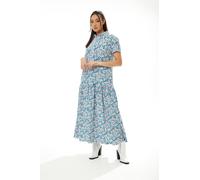 Liquorish Women's Floral Print Oversized Maxi Dress in Blue | Size: 16 Liquorish Blue 16