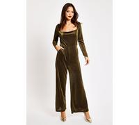 Liquorish Women's Gold Cowl Neck Lurex Jumpsuit | Size: 14 Liquorish Gold 14