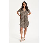 Liquorish Women's Leopard Print V-Neck Shirt Dress | Size: 16 Liquorish Multicolor 16