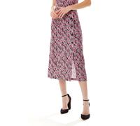 Liquorish Women's Mixed Animal Print Midi Skirt in Purple | Size: 16 Liquorish Purple 16