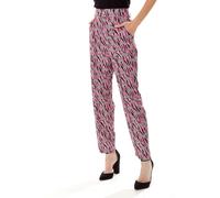 Liquorish Women's Mixed Animal Print Trousers in Purple | Size: 8 Liquorish Purple 8