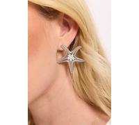 Liquorish Women's Ocean Star Pearl Stud Earrings in Silver Liquorish Silver One Size