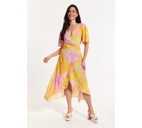 Liquorish Women's Paisley Print Wrap Front Midi Dress | Size: 14 Liquorish Multicolor 14