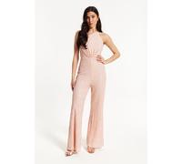 Liquorish Women's Pink Sequin One Shoulder Jumpsuit | Size: 12 Liquorish Pink 12