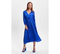 Liquorish Women's Royal Blue Midi Dress With Pleat Details | Size: 14 Liquorish Blue 14