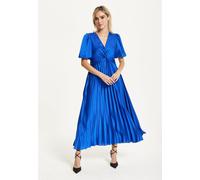 Liquorish Women's Royal Blue Pleated Midi Dress | Size: 10 Liquorish Blue 10