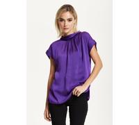 Liquorish Women's Satin Purple Tie Back Blouse | Size: 18 Liquorish Purple 18