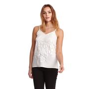 Liquorish Women's Sequin Cream Cami Top | Size: 8 Liquorish Cream 8