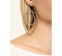 Liquorish Women's Silver Double Teardrop Metal Earrings Liquorish Silver One Size