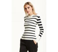 White Black Stripe Jumper Liquorish Multi One Size