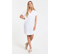 Liquorish Women's White V-Neck Shift Dress | Size: 12 Liquorish White 12