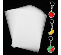 LIQWEI 15Pcs Shrinky Dink Paper, Shrink Plastic Sheets, Keychain Making Kit Christmas Crafts, Badge Making Kit for Craft, DIY Hand Made and Art Supplies