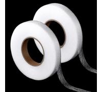 LIQWEI 2 Rolls 70 Yards Iron On Hemming Tape, 1/2 Inch No Sew Hem Tape Sticky Rolls Stitch, Fusible Webbing Pants Hemming Tool for Curtain, Pants, Clothes
